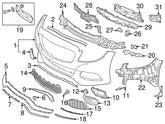 Front Bumper Bracket Left 2058853165 & Right 2058853265 Compatible With Mercedes-Benz C-CLASS W205 (2015-2018) Tag No.791